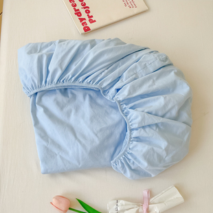 ins风水洗棉床笠三件套全包围防滑式床单单件席梦思床垫防尘床罩