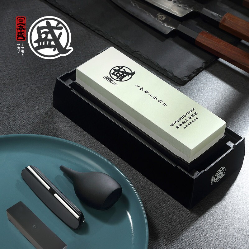 日本三本磨刀石家用专业商用厨房图片