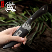 三本盛大马士革剔骨分割刀具户外野餐锋利免磨锻打割肉开鱼多用刀