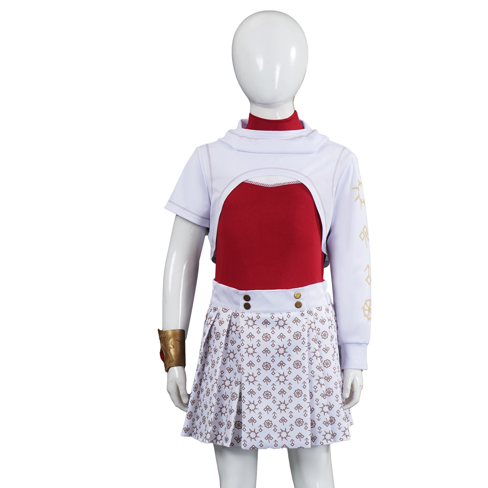 僵尸高校4cosplay服装儿童白色套装演出服cos服跨境货源工厂