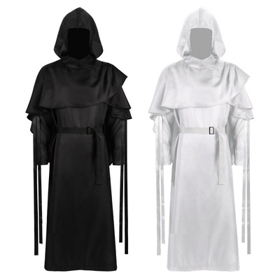漫天羽新款欧美中世纪暗黑cos服万圣节死神造型服饰长袍表演服