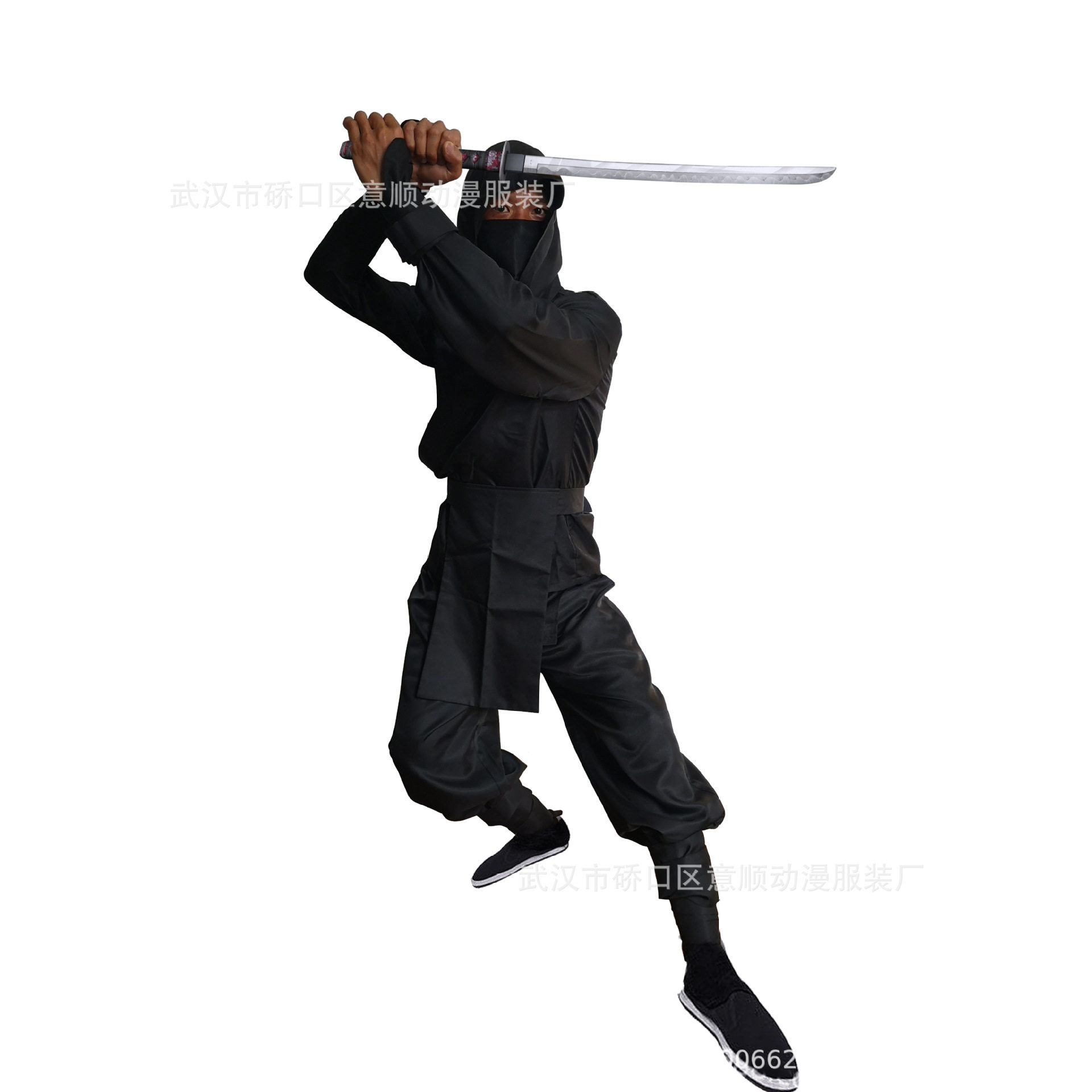黑忍者服装成人制服套装日本武士角色扮演万圣节服装