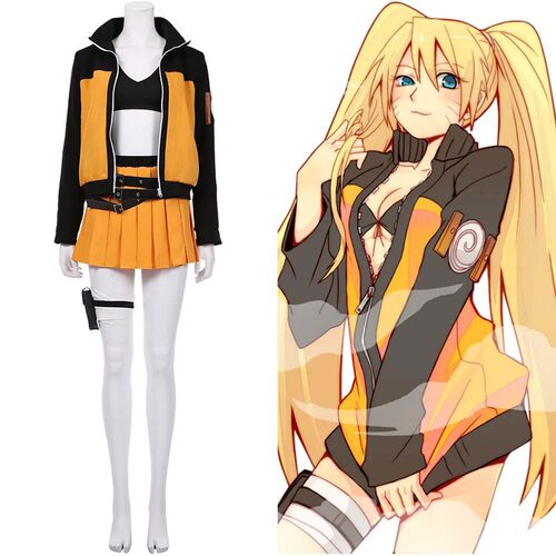 忍者cos服疾风传漩涡鸣人女款二次元cosplay服装现货