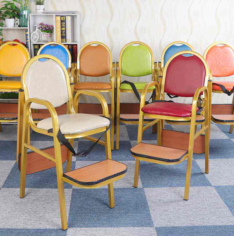 饭店小孩吃饭餐桌椅儿童餐椅肯德基酒店专用椅宝宝婴儿可折叠bb凳