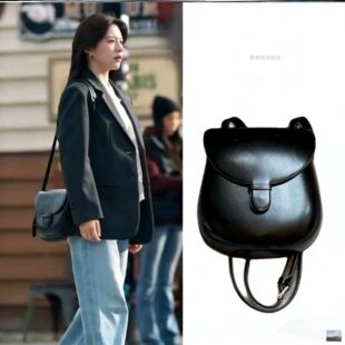 爱情怎么翻译高允真车茂熙同款贝壳包黑色马鞍包手机包斜挎小方包