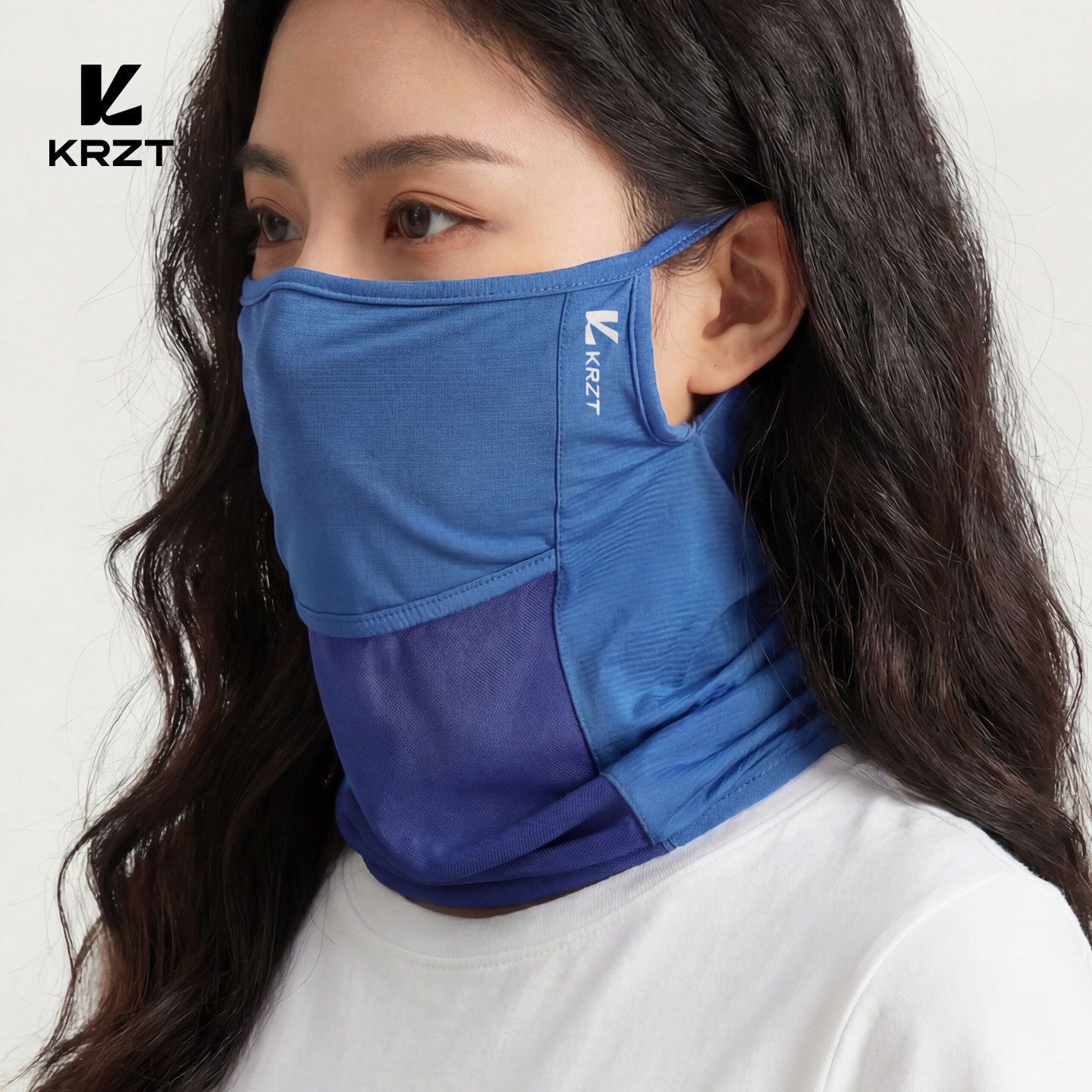 KRZT可喝水网纱防晒面罩男女防晒图片