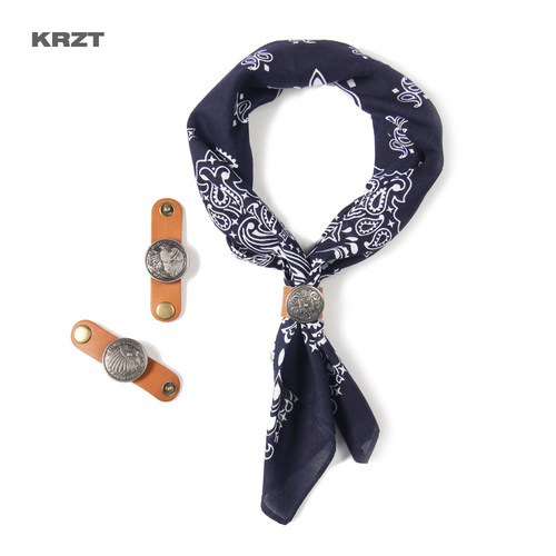 krzt纯棉日系文艺腰果花方巾女