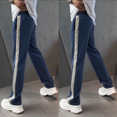 薄款 时尚 潮流青少年侧条纹百搭休闲直筒面膜裤 BXBM2025年夏季 男士
