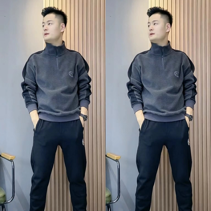 休闲摇粒绒男士卫衣BXBM