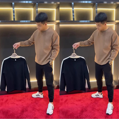 净版简约BXBM潮流休闲套头卫衣