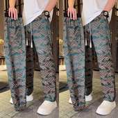 百搭舒适宽松印花休闲裤 BXBM2025年夏季 男 潮流束脚裤 男士 薄款 时尚