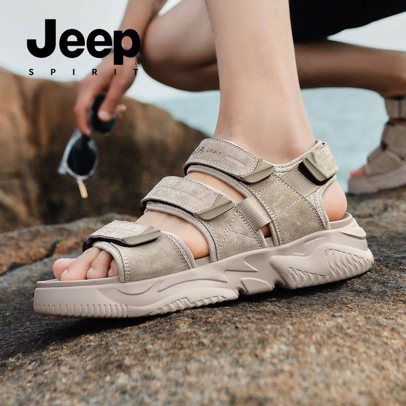 JEEPSPIRIT吉普男士凉鞋男夏季男款2025新款男鞋外穿可下水沙滩鞋,流行男鞋,洞洞鞋,淘宝优惠券,粉丝福利购,淘宝优惠卷