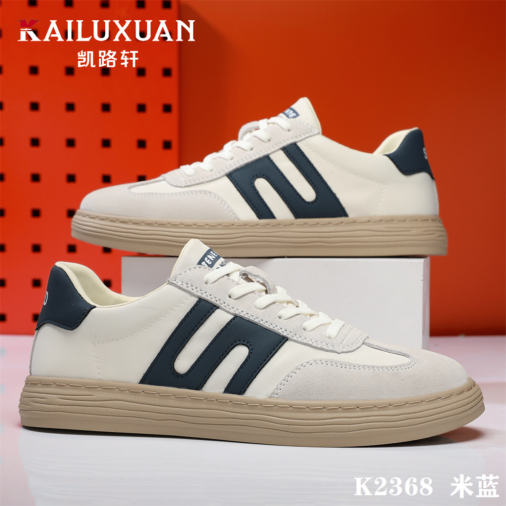 凯路轩男鞋2023夏款低帮运动男士休闲小白板鞋透气布面鞋K2368
