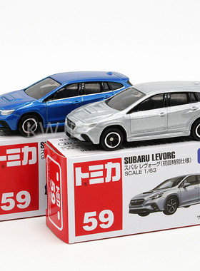 TOMY多美卡tomica合金玩具小汽车模型 新59号斯巴鲁LEVORG 纪念版