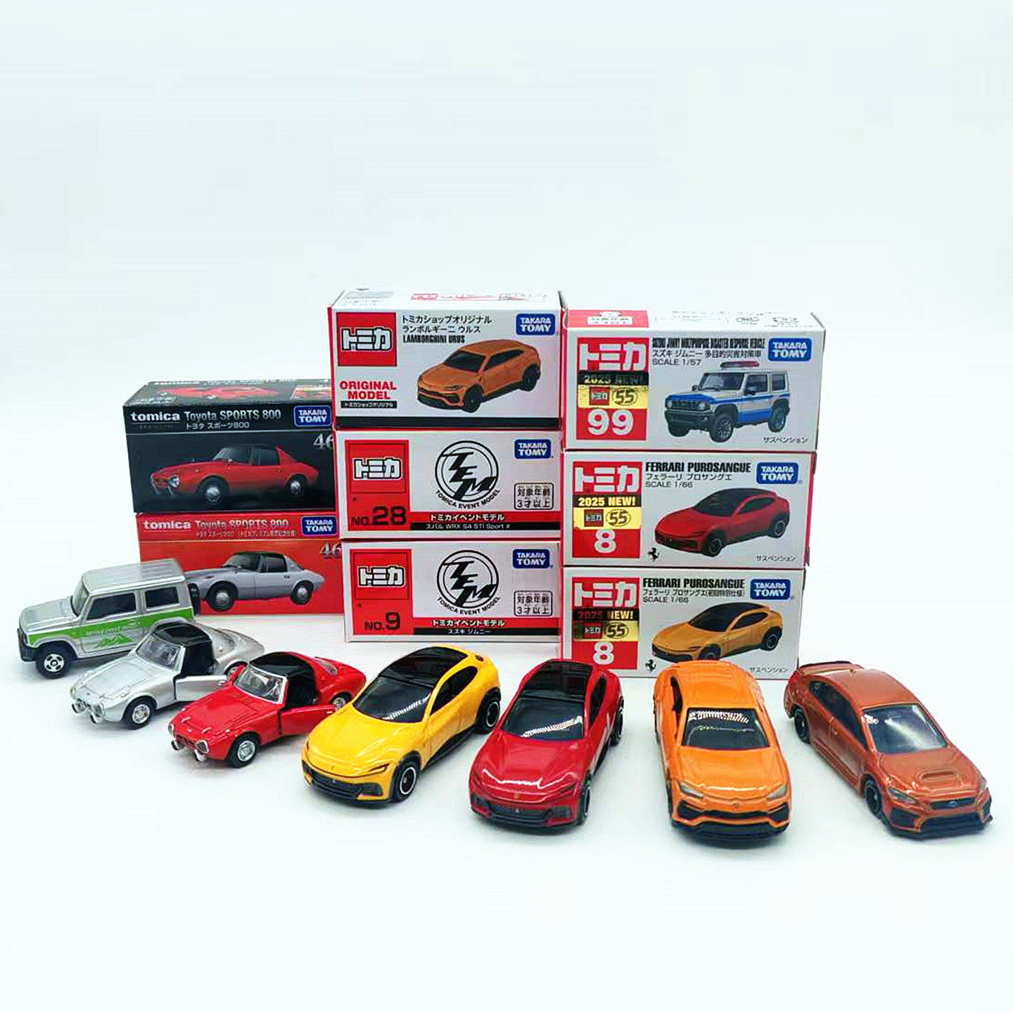 TOMY多美卡合金车模型12月新法拉利铃木吉姆尼丰田老爷车兰博基尼