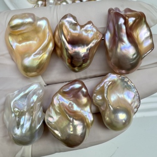 淡水珍珠大巴洛克异形直播现场取 diy阿飘定制爱迪生单珠蚌送包邮