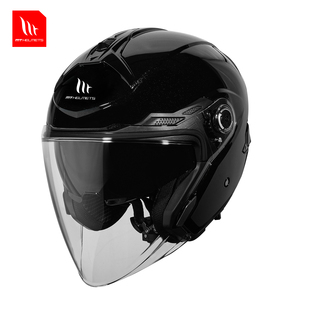 MT星际踏板摩托车头盔四分之三半盔男女士骑行冬季保暖安全帽四季