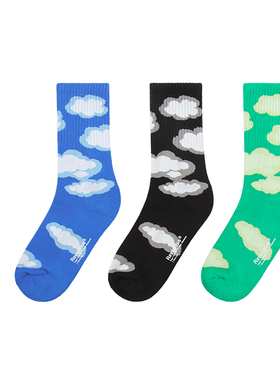 Ravenous云朵长袜男女袜子ins潮牌街头运动中筒袜情侣款秋冬新款