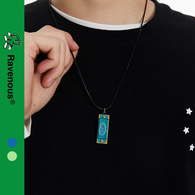 Ravenous/瑞伐 云朵系列国潮嘻哈可吹奏迷你口琴项链配饰