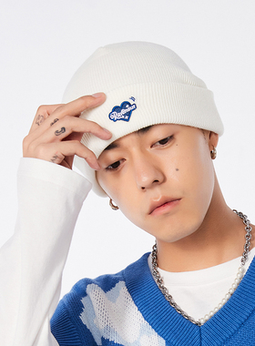 Ravenous爱心刺绣冷帽多色ins秋冬简约嘻哈针织毛线帽子男女潮牌