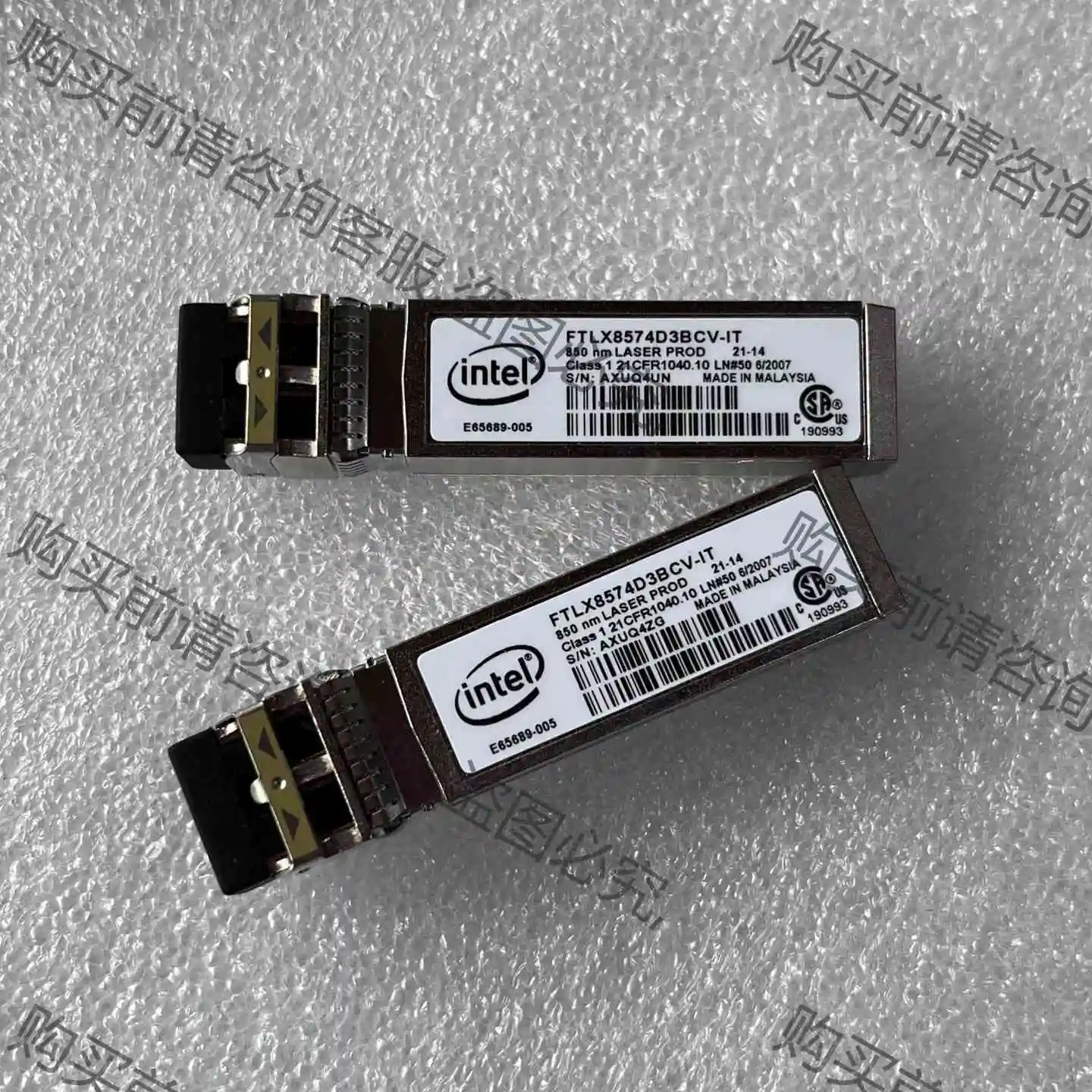 产品品牌:INTEL FTLX8574D3BCV-IT 议价产品 原装拆机功能完好