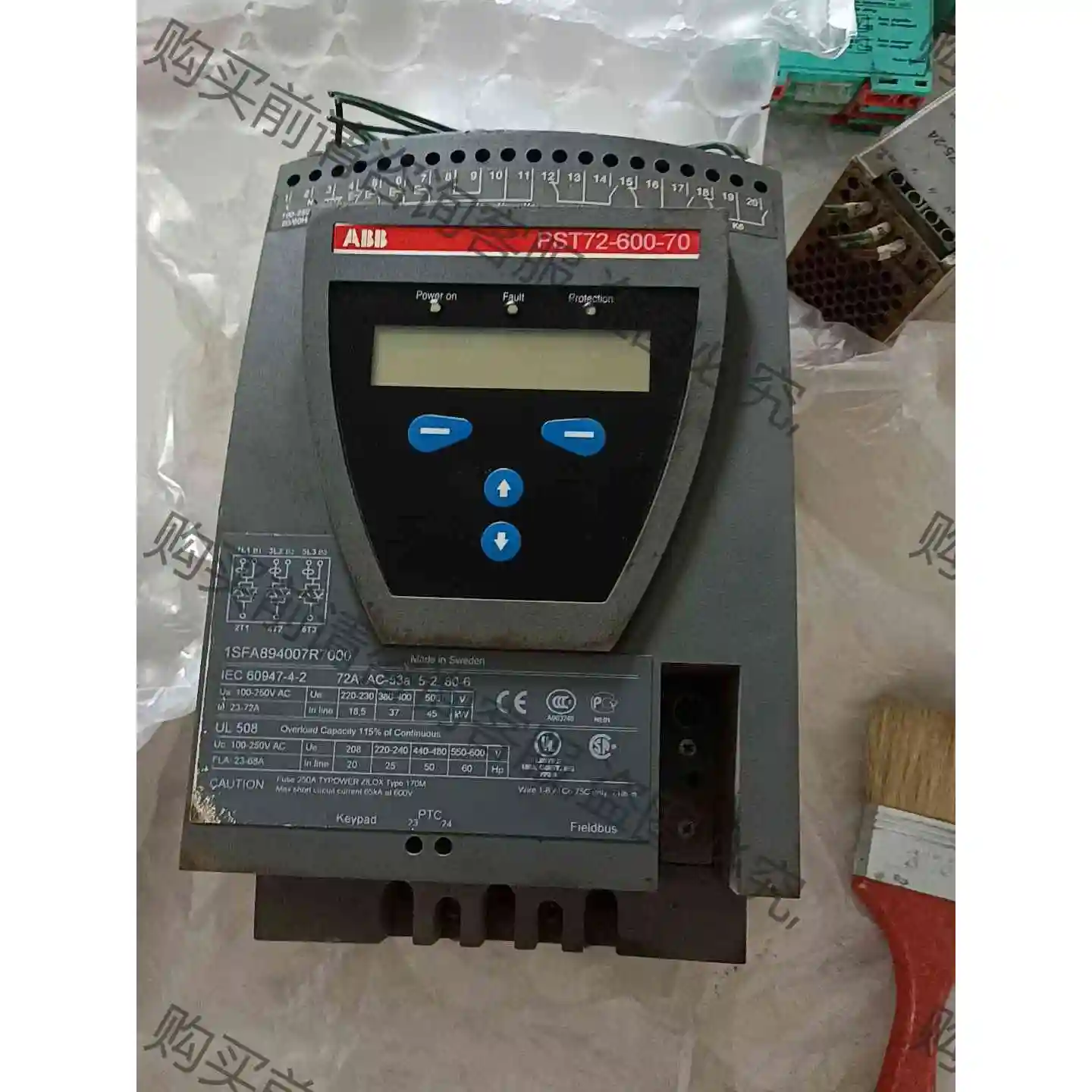 起动器AB软起动PST72-600-70拆机37KW实物图 议价产品 原装拆机功