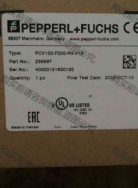 PCV100-F200-R4-V19 原装倍加福光学读码器 议价产品 原装拆机功