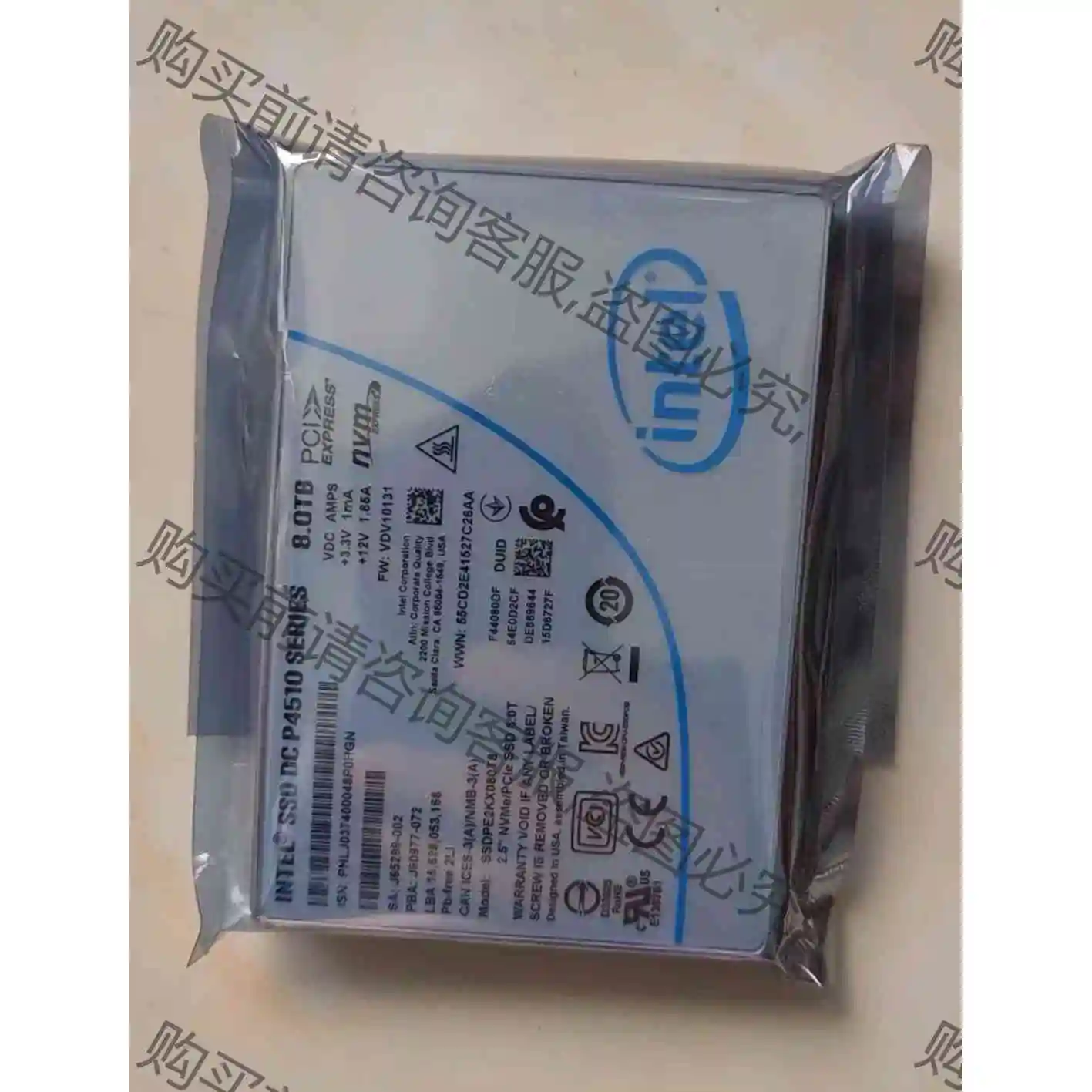 P4510 8T 健康100%，写入0，通电0仅仅测试了下。 议价产品 原装