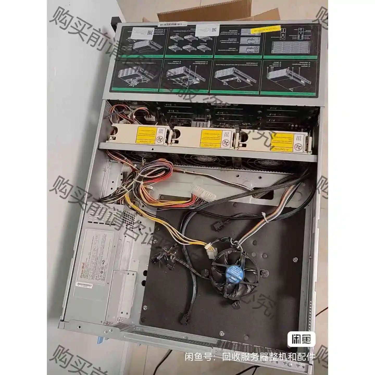 4U36盘位机箱。双800W电源，机箱成色新6gb背板，成色 议价产品