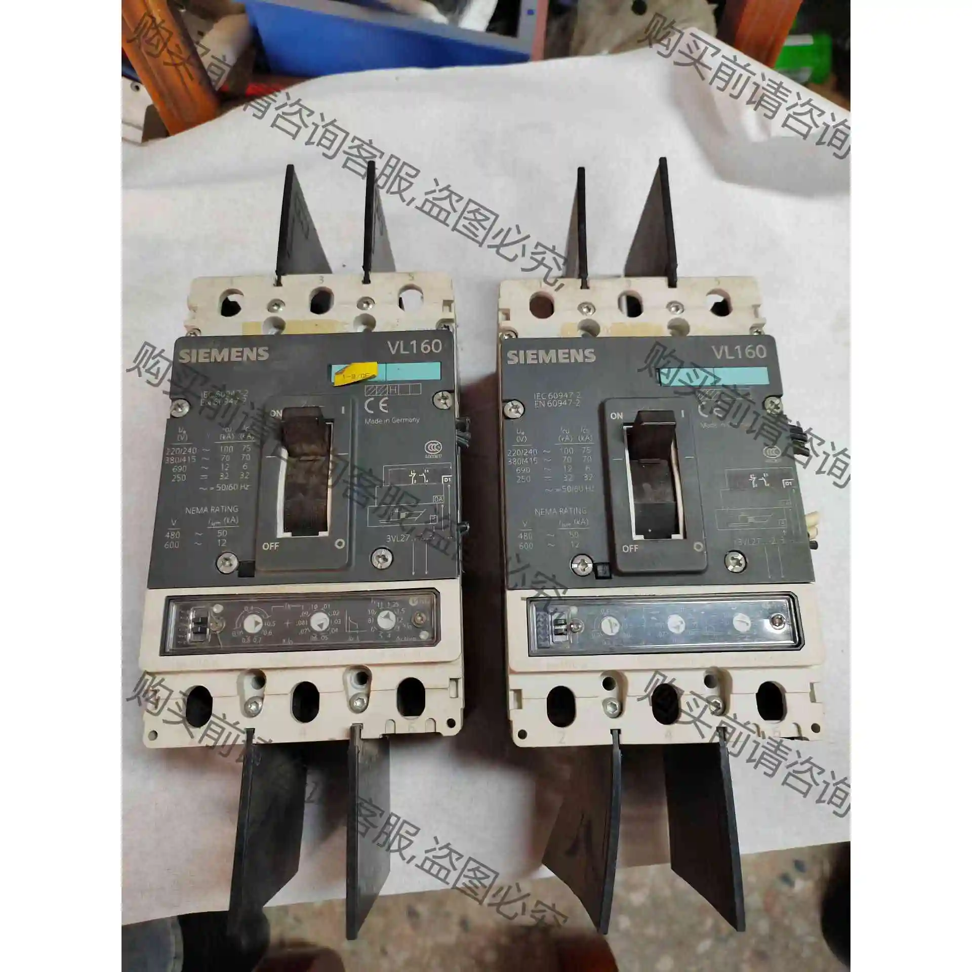 拆机：西门ziVL150塑壳断路器3VL9400-2AD00 议价产品 原装拆机功