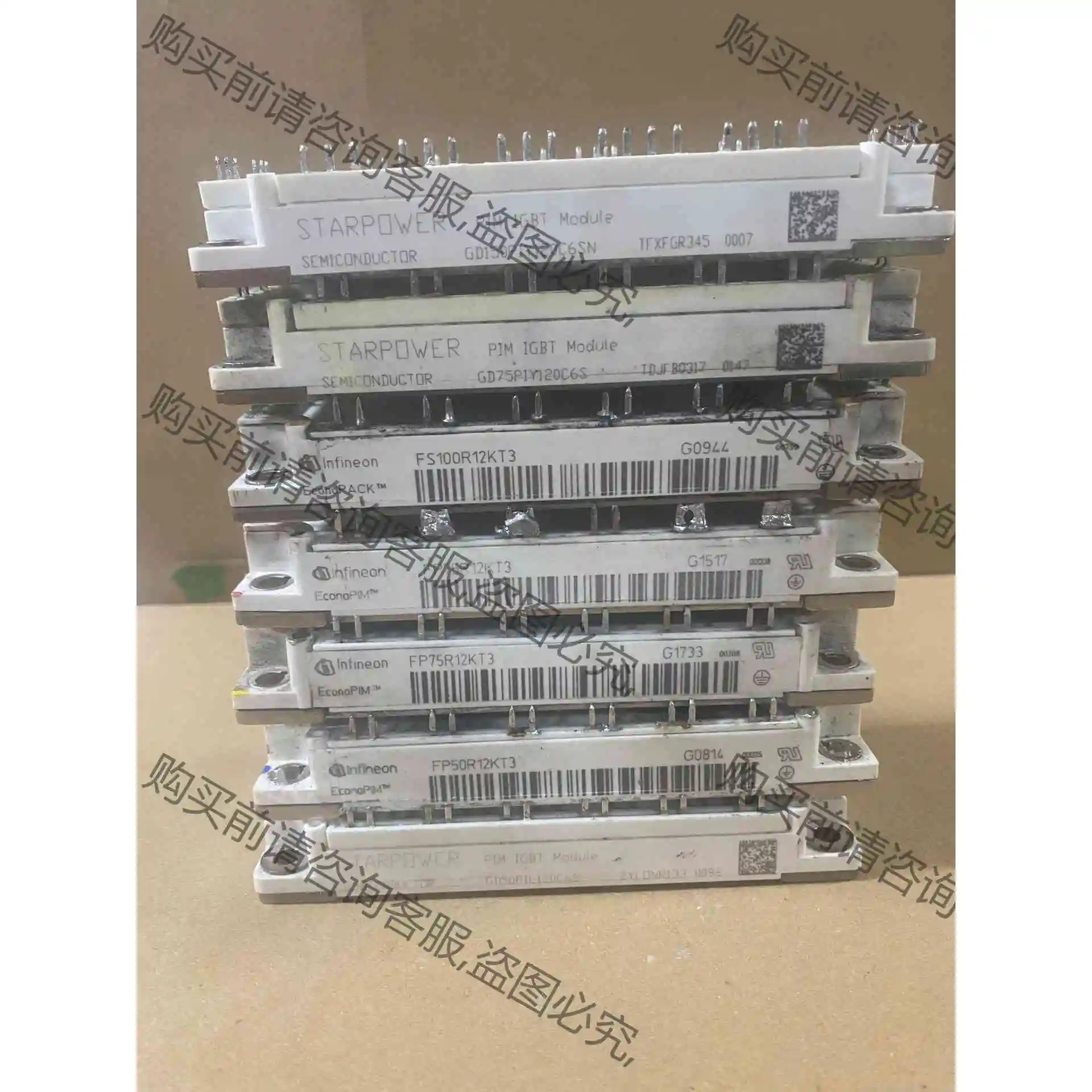 英飞凌FP50R12KT3 FP7512KT3 FS100R 议价产品 原装拆机功能完好