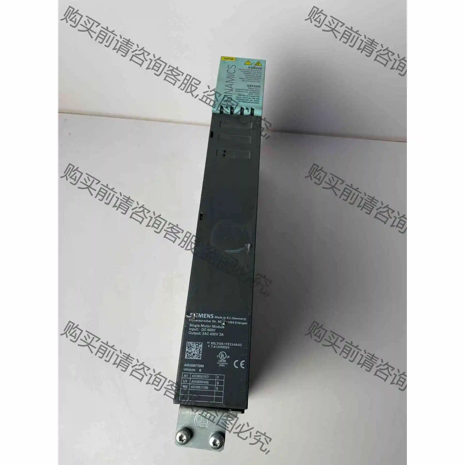 西门zi 电源模块6SL3120-1TE13-0AA3拆机现货 议价产品 原装拆机