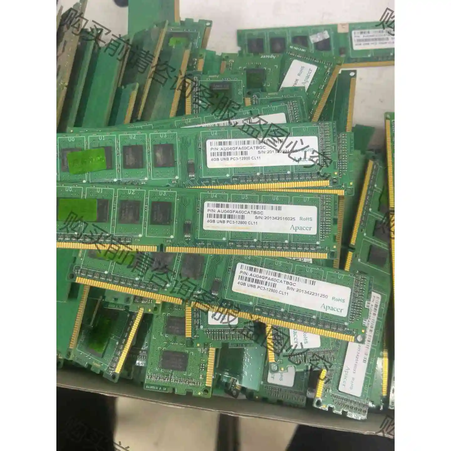 清一色100条宇瞻3代4g内存，DDR3 1600单面4g内 议价产品 原装拆