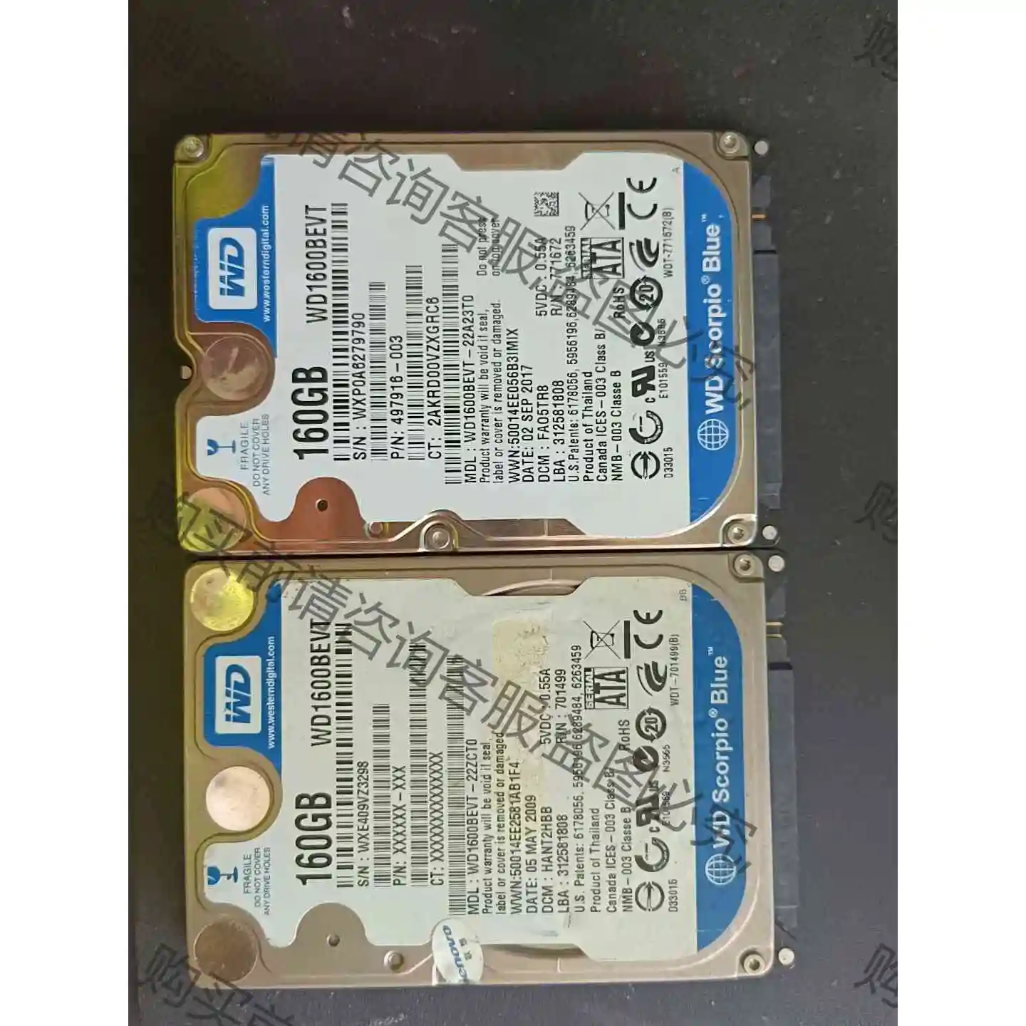 160G笔记本硬盘，功能正常单价 议价产品 原装拆机功能完好