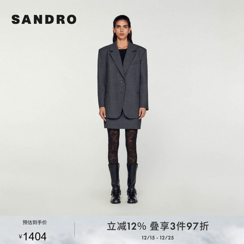 SANDRO通勤气质两粒扣西装外套