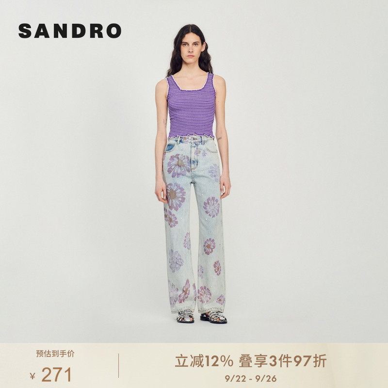 褶皱肌理花边设计 细条纹搭配甜美紫色