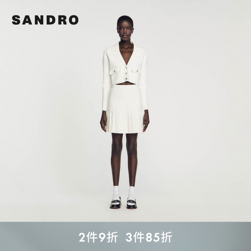 SANDRO白西装领短款外套上衣