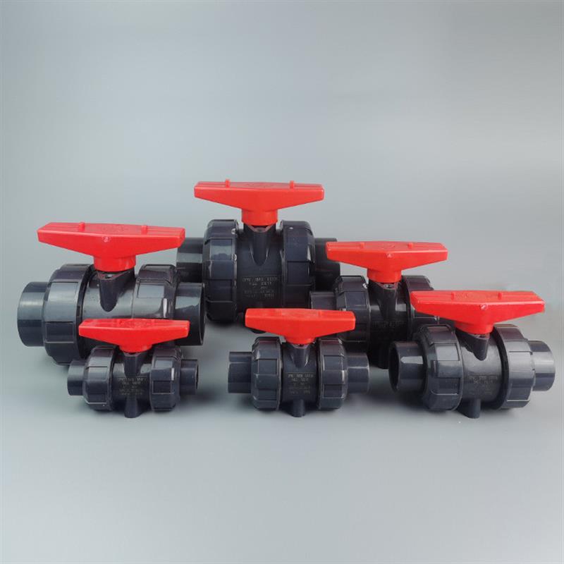 UPVC活接球阀 90mm DN80 3寸 给水塑料双由令球阀 PVC活接阀门