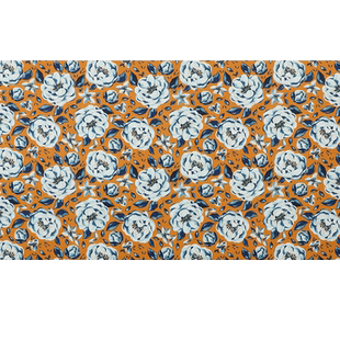 川水品牌 纯棉布料秋日花卉碎花几何土黄色系布艺包包手工DIY面料