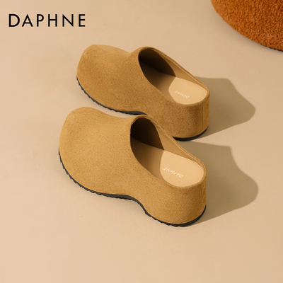 达芙妮勃肯鞋厚底半拖鞋包头拖鞋