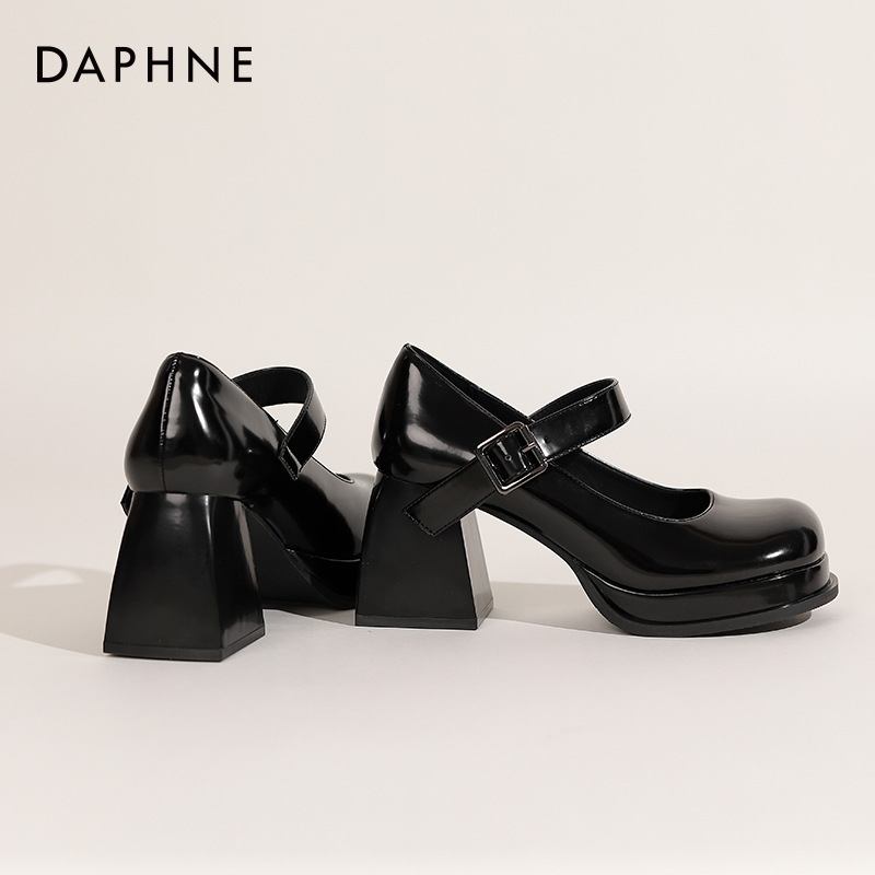 达芙妮单鞋高跟玛丽珍女鞋搭扣