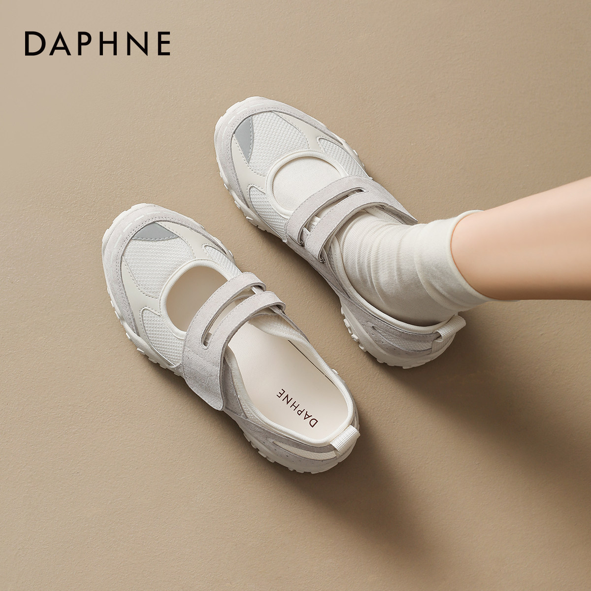 达芙妮运动玛丽珍女鞋2026新款芭蕾德训鞋休闲小白鞋平底单鞋凉鞋