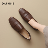 女平底豆豆鞋 小皮鞋 2026新款 单鞋 达芙妮乐福鞋 奶奶鞋 春季 低跟法式
