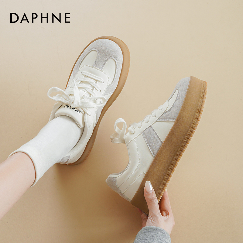 达芙妮厚底德训鞋百搭休闲小白鞋