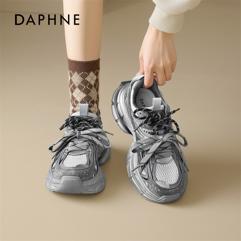 达芙妮厚底老爹鞋女2025新款秋季流行风格巨好看不累脚运动休闲鞋