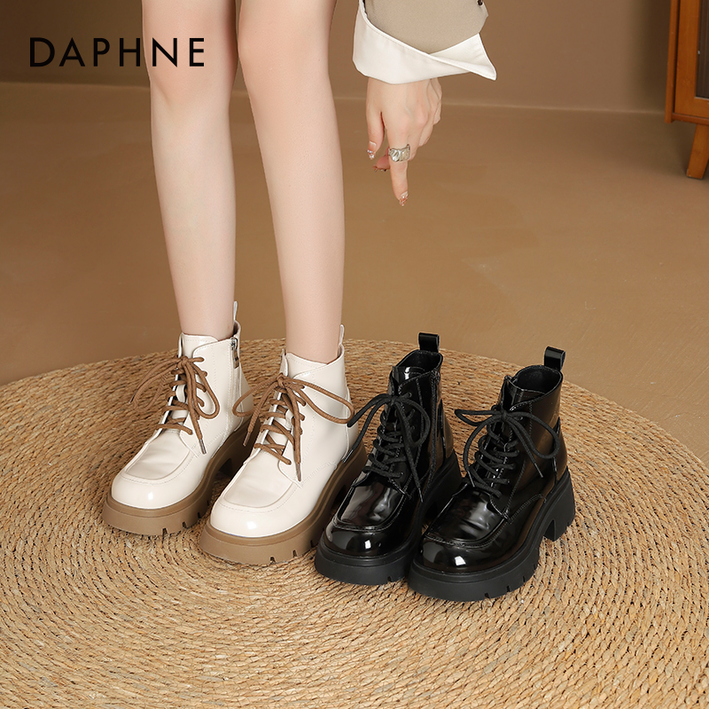 达芙妮厚底马丁靴女款2024新款