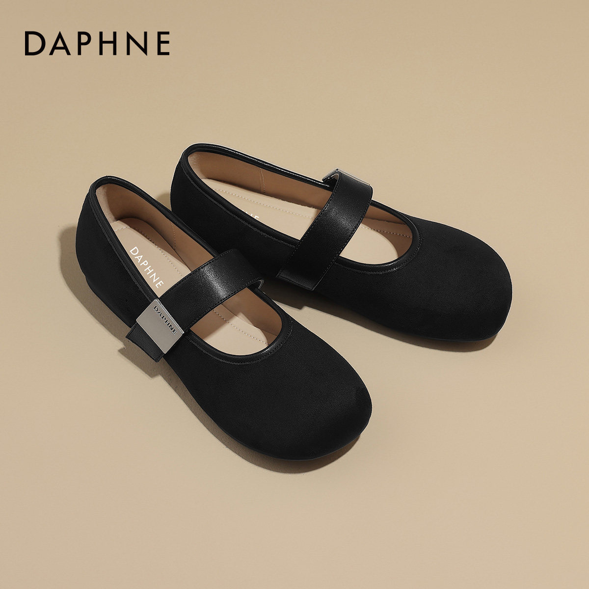 达芙妮平底浅口单鞋女士2026新款春季法式玛丽珍鞋通勤瓢鞋豆豆鞋,女鞋,浅口单鞋,淘宝优惠券,粉丝福利购,淘宝优惠卷