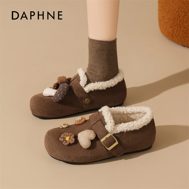 达芙妮勃肯鞋女2025冬季外穿加绒