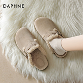 达芙妮勃肯鞋 子女 一脚蹬棉拖鞋 半拖女2025新款 秋冬毛绒雪地靴棉鞋