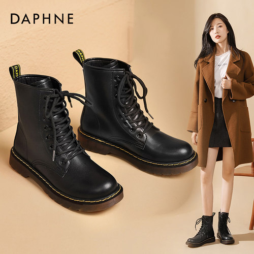 达芙妮马丁靴女夏2023年新款厚底